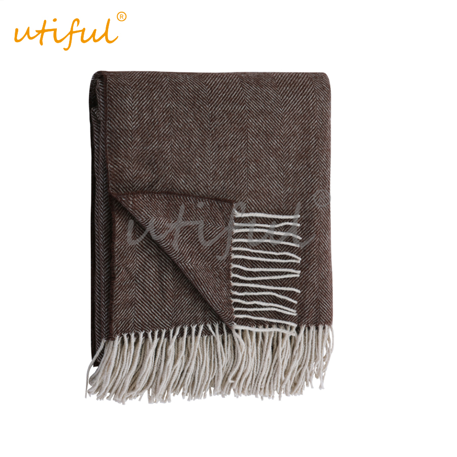 thick warm wool throw blanket